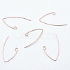 Brass Earring Hooks KK-K197-60RG-1