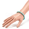 Natural Howlite Round Beaded Stretch Bracelet BJEW-JB08290-03-3