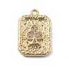 Brass Micro Pave Cubic Zirconia Pendants KK-D283-30G-02-1