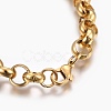 Ion Plating(IP) 304 Stainless Steel Rolo Chain Bracelets BJEW-L634-03B-G-3