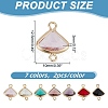 14Pcs 7 Colors Glass Connector Charms KK-GO0001-26-2