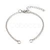 Tarnish Resistant 304 Stainless Steel Chain Bracelet Makings AJEW-JB00994-1