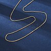 Adjustable Electroplate Brass Venetian Chain Necklaces MAK-L028-02G-1