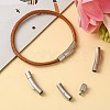 Tarnish Resistant Column 304 Stainless Steel Matte Bayonet Necklace Clasps STAS-I013-4mm-A-6