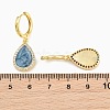 Brass Micro Pave Cubic Zirconia Hoop Dangle Earrings KK-CBA8324-11G-7