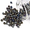 6/0 Electroplated Metallic Colours Round Glass Seed Beads X-SEED-A009-4mm-602-1