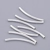 Brass Curved Tube Beads EC0582x30mm-S-1