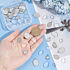30Pcs 3 Sizes 304 Stainless Steel Pendant Cabochon Settings STAS-UN0042-66-4