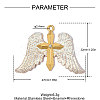304 Stainless Steel with White Enamel Pendants SA-OY002-25G-01-2
