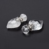 Natural Quartz Crystal Perfume Bottle Pendants G-D058-11P-03-4