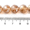 Transparent Electroplate Glass Beads Strands EGLA-N002-34D-F01-4