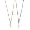 2Pcs 2 Colors Cross 304 Stainless Steel Pendant Necklaces for Women NJEW-JN05200-2