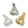 Brass Cubic Zirconia Pendant KK-K273-03-1