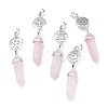 Natural Rose Quartz Pointed Big Pendants G-D0021-01P-22-1