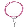 Waxed Cotton Cord Necklace Making MAK-S034-010-3