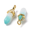 Natural White Jade Pointed Pendants G-K329-31G-4