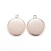 Ion Plating(IP) 304 Stainless Steel Pendant Cabochon Settings STAS-G127-13-14mm-RG-2