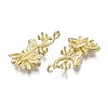 Brass Pendant Enamel & Rhinestone Settings KK-S349-299-NF-3