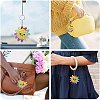 Plastic Beaded Pendant Keychain HJEW-CJC0009-01P-7