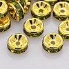 Brass Rhinestone Spacer Beads RB-A014-Z6mm-09G-1