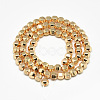 Electroplate Non-magnetic Synthetic Hematite Beads Strands G-Q465-34KC-2