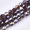 Electroplate Glass Beads Strands EGLA-Q118-8mm-B01-1