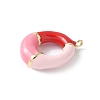 Brass Enamel Pendants KK-E093-03G-O-01-2