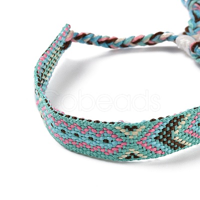 Polyester-cotton Braided Rhombus Pattern Cord Bracelet FIND-PW0013-001A-19-1