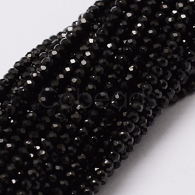 Natural Black Spinel Bead Strands G-M298-26-1