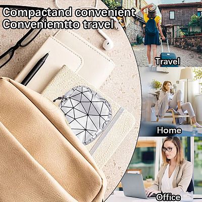 Square PU Leather Sanitary Napkin Storage Zipper Bags ABAG-WH20009-10A-1