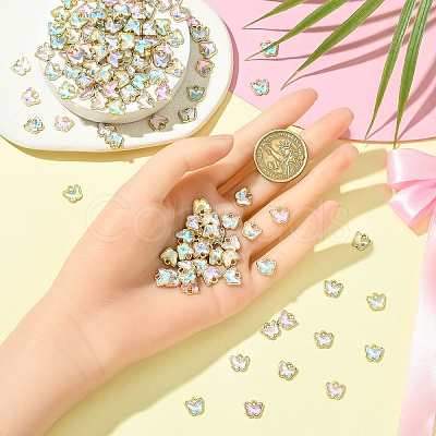 20Pcs Rack Plating Alloy Glass Charms FIND-YW0008-64A-1