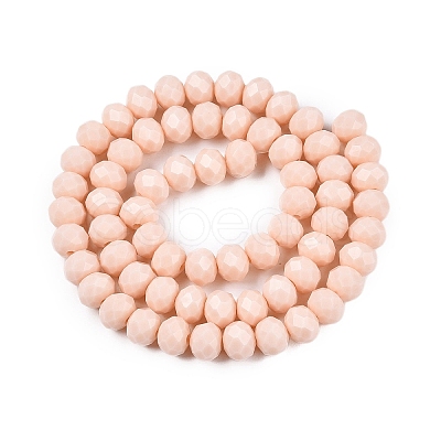 Opaque Solid Color Imitation Jade Glass Beads Strands LS-EGLA-A044-P8mm-D05-1