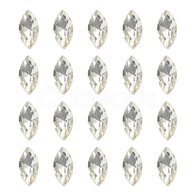 20Pcs Pointed Back Glass Rhinestone Cabochons RGLA-YW0002-01-1