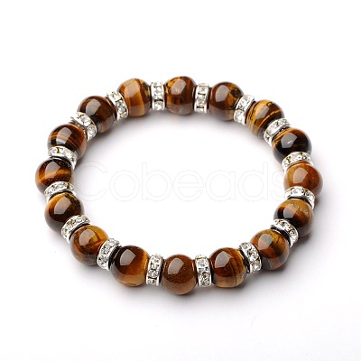 Gemstone Stretch Bracelets BJEW-JB01533-1