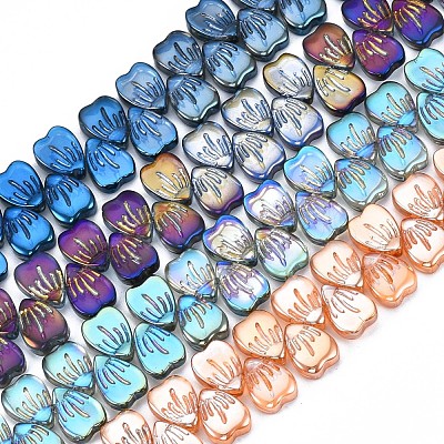 Electroplate Glass Beads Strands EGLA-N008-011-1