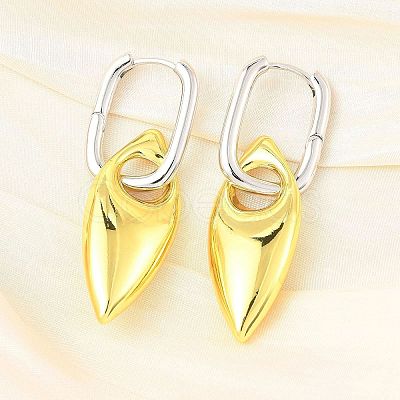 Horse Eye Brass Hoop Earrings for Women EJEW-U057-06D-03GP-1