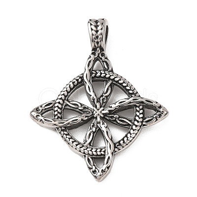 304 Stainless Steel Pendants STAS-E526-02AS-1