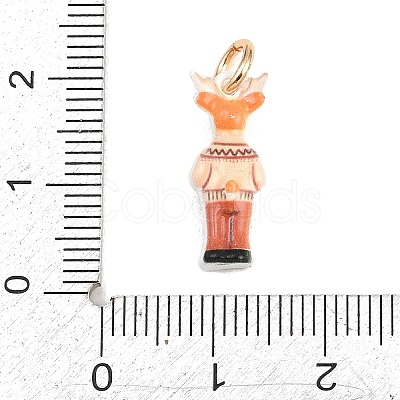304 Stainless Steel Enamel Pendants STAS-F358-01G-09-1