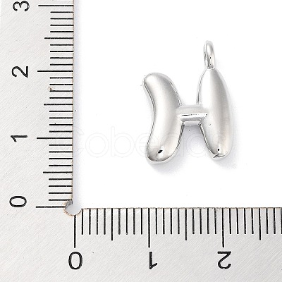 Rack Plating Brass Balloon Letter Pendants KK-C050-01P-H-1