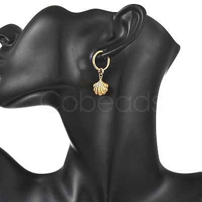 Ocean 304 Stainless Steel Hoop Dangle Earrings for Women EJEW-JE07267-01-1