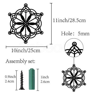 Iron Pendant Decorations HJEW-WH0013-029-1