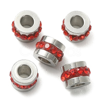 201 Stainless Steel Rhinestone Beads RB-YW0001-11F-1