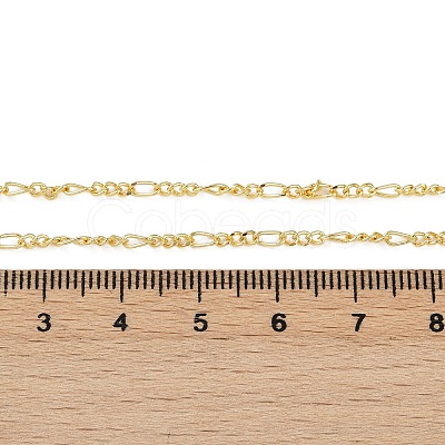 Brass Figaro Chains Necklace for Women NJEW-P265-28G-1