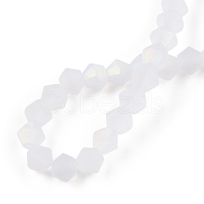 Imitate Austrian Crystal Bicone Frosted Glass Beads Strands LS-GLAA-F029-TM4mm-A13-1