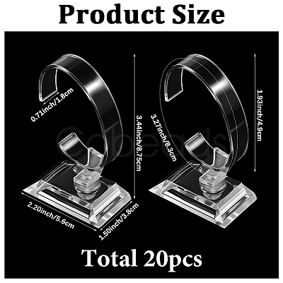 C Shaped ABS Plastic Single Bracelet Display Stands BDIS-WH20001-03B-1