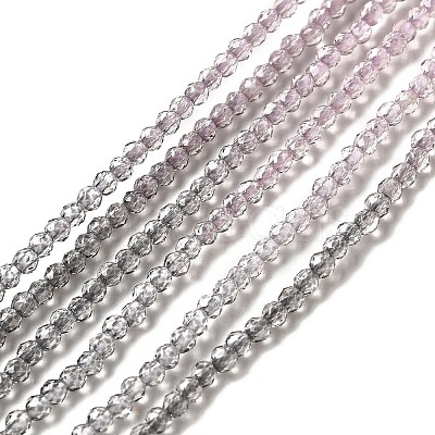 Transparent Gradient Color Glass Beads Strands GLAA-H021-01A-12-1