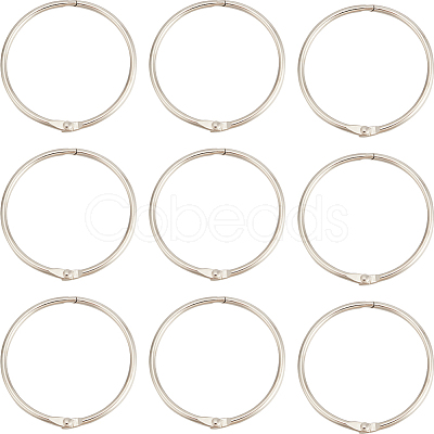 30Pcs Stainless Steel Loose Leaf Book Binder Hinged Rings FIND-BBC0002-24-1