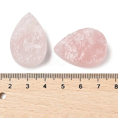 Natural Rose Quartz Cabochons G-K338-40C-02-1