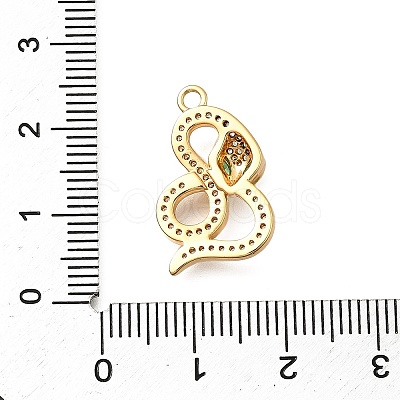Brass Micro Pave Cubic Zirconia Pendants X1-KK-B147-06B-G-1