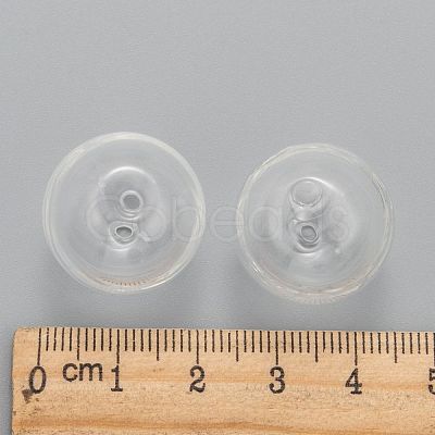 Handmade Blown Glass Globe Beads X-DH017J-1-1